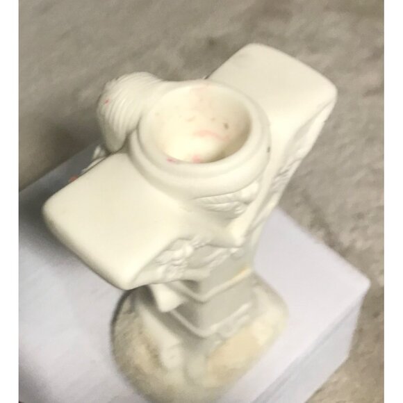 JOY Candle Holders Set Of 3 Angel Cherub Bisque - Picture 12 of 16